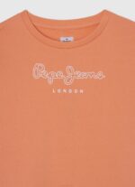 durazno suéter con logo estampado Pepe Jeans 06X41405 chica - Imagen 3