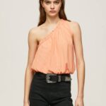 durazno top con escote asimétrico Pepe Jeans 06X4355 mujer