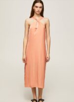 durazno vestido casey de raso liso Pepe Jeans 06X4187 mujer - Imagen 2