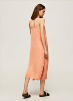 durazno vestido casey de raso liso Pepe Jeans 06X4187 mujer - Imagen 4