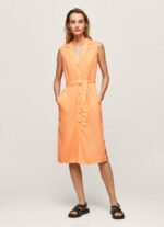 durazno vestido con cuello de solapa Pepe Jeans 06X4212 mujer