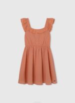 durazno vestido skater con cuello redondo Pepe Jeans 06X41401 chica