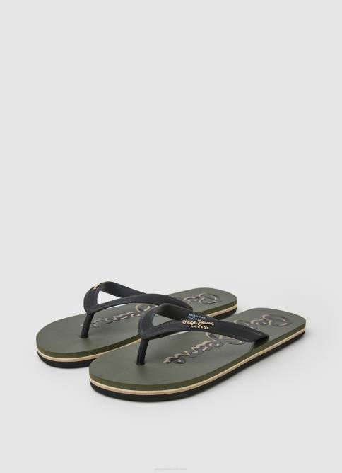 ejército chanclas de playa con logo de bay beach Pepe Jeans 06X41268 hombres - Imagen 3