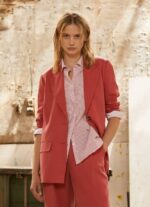 estudio rojo blazer de lino con corte holgado Pepe Jeans 06X4109 mujer