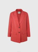 estudio rojo blazer de lino con corte holgado Pepe Jeans 06X4109 mujer - Imagen 5