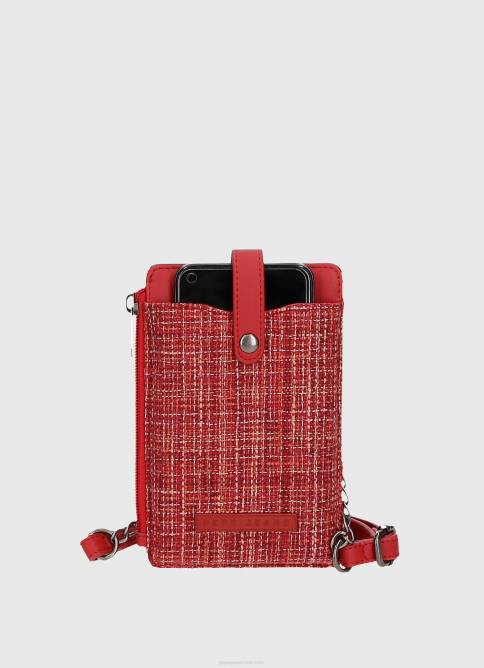 estudio rojo bolsa de móvil a cuadros Pepe Jeans 06X4728 mujer - Imagen 4