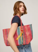 estudio rojo bolsa de plástico tejida Pepe Jeans 06X4720 mujer