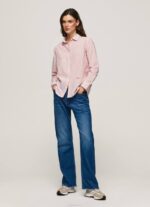 estudio rojo camisa a rayas de gasa de algodón Pepe Jeans 06X4348 mujer - Imagen 2