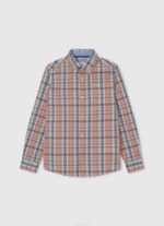 estudio rojo camisa de popelín de cuadros marrones Pepe Jeans 06X41659 chico