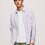 estudio rojo camisa lister fil-a-fil slim fit Pepe Jeans 06X41065 hombres