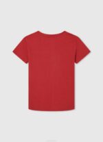 estudio rojo camiseta básica con logo Pepe Jeans 06X41625 chico - Imagen 2