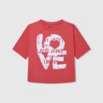 estudio rojo camiseta con estampado de amor Pepe Jeans 06X41444 chica