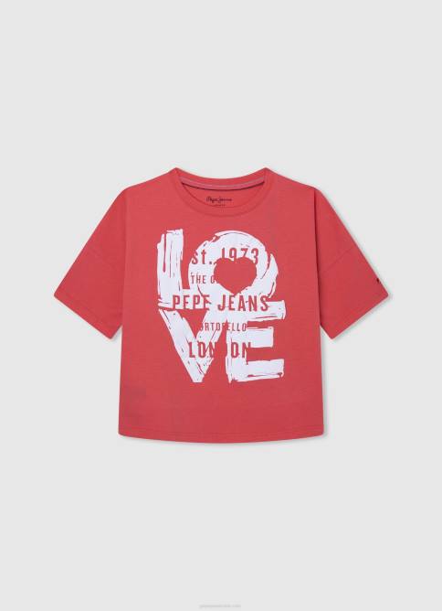 estudio_rojo_camiseta_con_estampado_de_amor_pepe_jeans_06x41444_chica.jpg estudio rojo camiseta con estampado de amor Pepe Jeans 06X41444 chica - Imagen 1