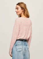 estudio rojo camiseta de manga larga a rayas Pepe Jeans 06X4395 mujer - Imagen 4