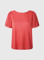 estudio rojo camiseta jaspeada con cuello barco Pepe Jeans 06X4435 mujer - Imagen 5