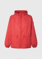estudio rojo chaqueta cortavientos con capucha Pepe Jeans 06X4129 mujer - Imagen 5