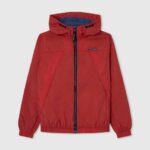 estudio rojo chaqueta cortavientos con capucha Pepe Jeans 06X41564 chico
