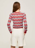 estudio rojo jersey de corte estándar en zig-zag Pepe Jeans 06X4227 mujer - Imagen 4