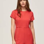 estudio rojo mono corto de crepé Pepe Jeans 06X4203 mujer