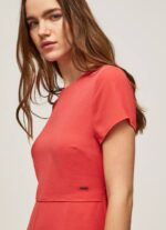 estudio rojo mono corto de crepé Pepe Jeans 06X4203 mujer - Imagen 3