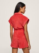 estudio rojo mono corto de terciopelo Pepe Jeans 06X4210 mujer - Imagen 4