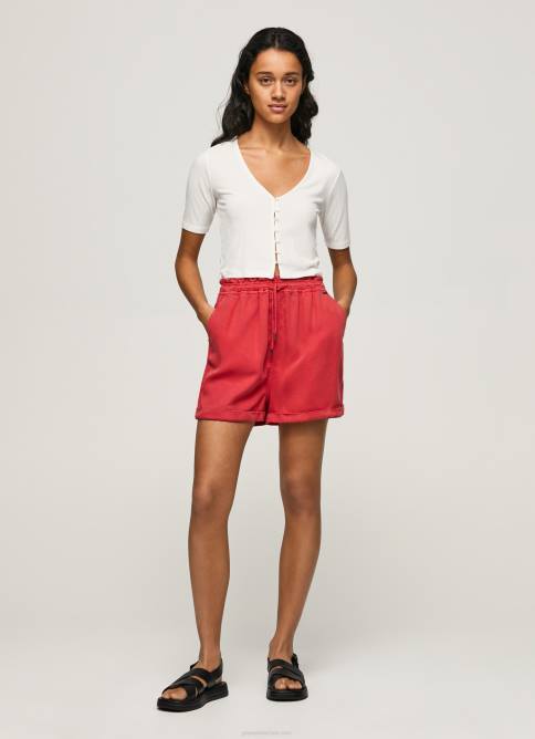 estudio_rojo_pantalones_cortos_de_corte_paper_bag_pepe_jeans_06x4533_mujer.jpg estudio rojo pantalones cortos de corte paper bag Pepe Jeans 06X4533 mujer - Imagen 1