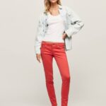 estudio rojo pantalones pitillo clásicos Pepe Jeans 06X4315 mujer