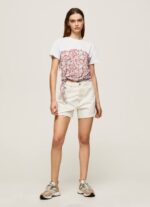 estudio rojo playera con estampado floral Pepe Jeans 06X4380 mujer - Imagen 2