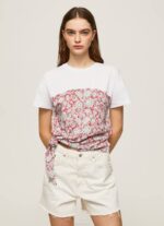 estudio rojo playera con estampado floral Pepe Jeans 06X4380 mujer - Imagen 3