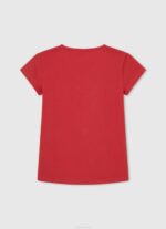 estudio rojo playera con logo brillante Pepe Jeans 06X41469 chica - Imagen 2