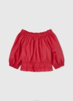 estudio rojo playera con logo de strass Pepe Jeans 06X41450 chica - Imagen 5