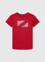 estudio rojo playera con logo estampado Pepe Jeans 06X41647 chico