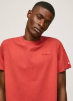estudio rojo playera con logo estampado Pepe Jeans 06X4946 hombres - Imagen 3