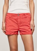 estudio rojo shorts de algodón de corte estándar Pepe Jeans 06X4519 mujer - Imagen 3