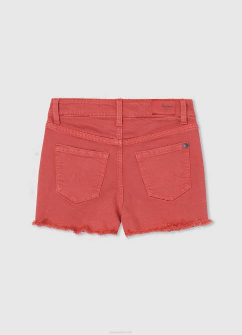 estudio rojo shorts de corte estándar Pepe Jeans 06X41494 chica - Imagen 2