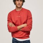 estudio rojo sudadera con logo estampado Pepe Jeans 06X4906 hombres