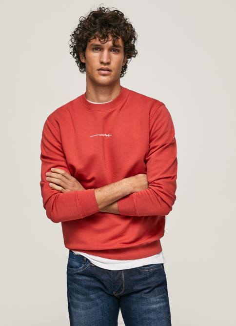 estudio_rojo_sudadera_con_logo_estampado_pepe_jeans_06x4906_hombres.jpg estudio rojo sudadera con logo estampado Pepe Jeans 06X4906 hombres - Imagen 1
