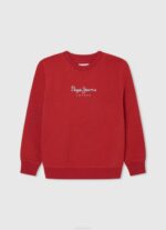 estudio rojo suéter con logo estampado Pepe Jeans 06X41595 chico