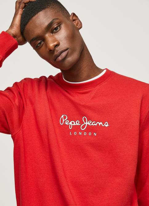 estudio_rojo_sueter_con_logo_estampado_pepe_jeans_06x4890_hombres.jpg estudio rojo suéter con logo estampado Pepe Jeans 06X4890 hombres - Imagen 1