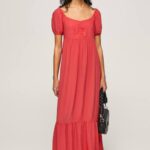 estudio rojo vestido fluido Pepe Jeans 06X4150 mujer