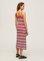 estudio rojo vestido Frida tejido en zig-zag Pepe Jeans 06X4170 mujer - Imagen 4