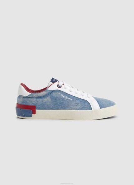 fábrica azul tenis Kenton de lona vaquera Pepe Jeans 06X4627 mujer