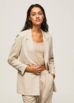 fuerte blazer liso con hombreras Pepe Jeans 06X4134 mujer