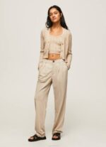 fuerte cárdigan con cuello en V calado Pepe Jeans 06X4243 mujer - Imagen 2