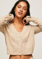 fuerte cárdigan con cuello en V calado Pepe Jeans 06X4243 mujer