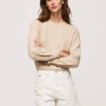 fuerte jersey calado con cuello redondo Pepe Jeans 06X4244 mujer