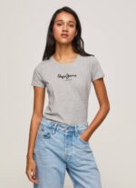 fuerte playera con logo floral Pepe Jeans 06X4402 mujer - Imagen 5