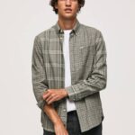 fundición camisa regular fit de cuadros mixtos Pepe Jeans 06X41038 hombres