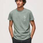 fundición camiseta de algodón lavado y teñido Pepe Jeans 06X4925 hombres