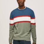 fundición jersey de algodón con estampado de rayas Pepe Jeans 06X4849 hombres